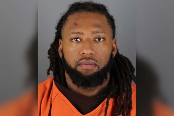 Mugshot of Derrick Thompson, 27, who was busted on suspicion of murder Mo<em></em>nday over the horrifying caught-on-camera crash that killed five young women.