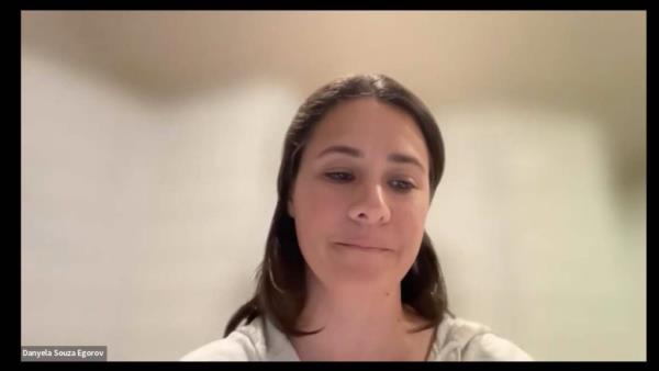 Parent and CEC vice president Danyela Souza Egorov on Zoom.