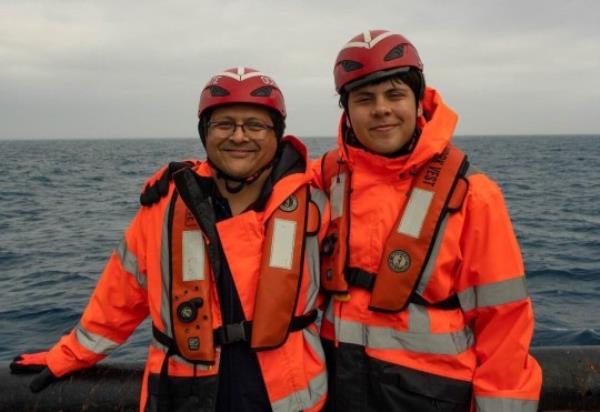 Shahzada Dawood, left, and son Suleman. Mr. Dawood?s wife, Christine, said her husband couldn?t co<em></em>ntain his enthusiasm a<em></em>bout the trip to the Titanic, saying, ?I?m diving tomorrow! I?m diving tomorrow!?