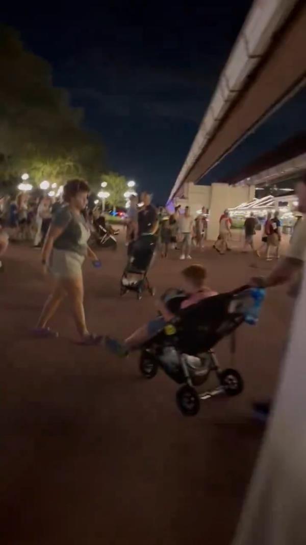 The chaos unfolded just after the “Happy Ever After” fireworks show ended, Glenn Brady who was visiting the park with his family.