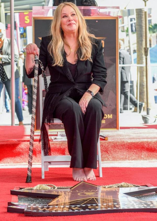 Christina Applegate at her Hollywood Walk of Fame star ceremony on November 14, 2022