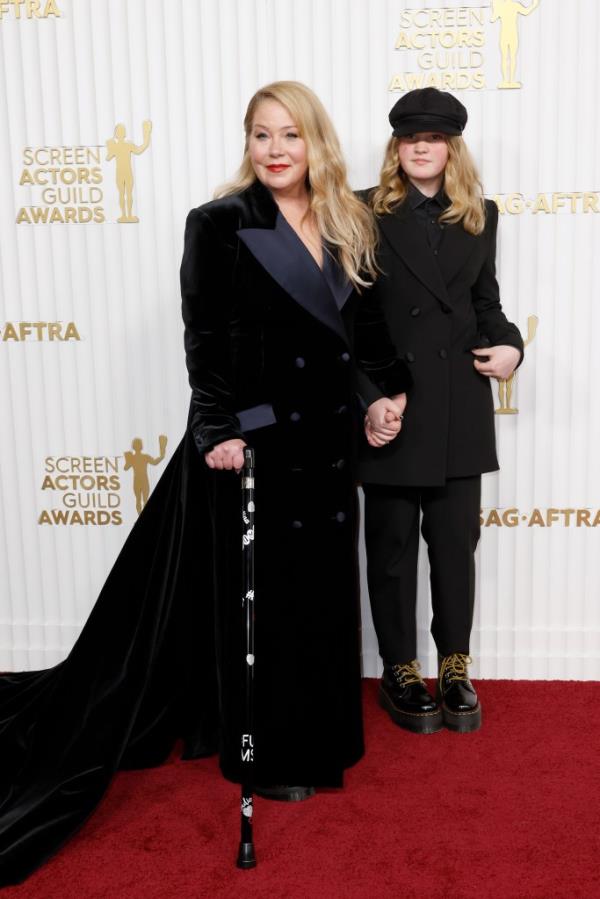 Christina Applegate with her daughter Sadie at the 2023 SAG Awards