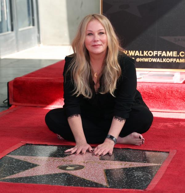 Christina Applegate at her Hollywood Walk of Fame star ceremony in 2022