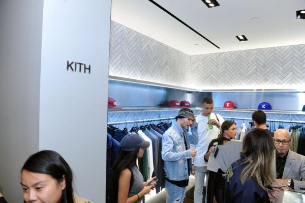 Shoppers in a Kith store