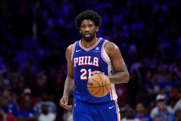 Philadelphia 76ers' Joel Embiid plays during Game 6 in an NBA basketball first-round playoff series, Thursday, May 2, 2024, in Philadelphia.