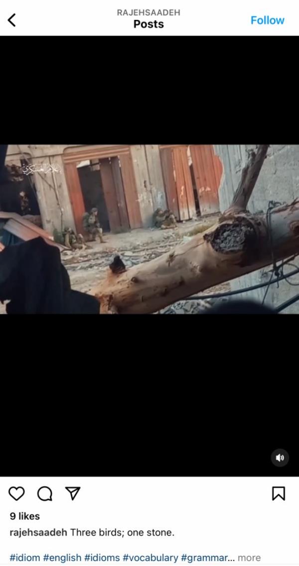A post of IDF soldiers getting killed by a grenade wher<em></em>e he wrote 