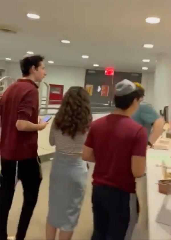 Video shows Jewish students inside a campus library while pro-Palestine demo<em></em>nstrators chanted and banged on the doors