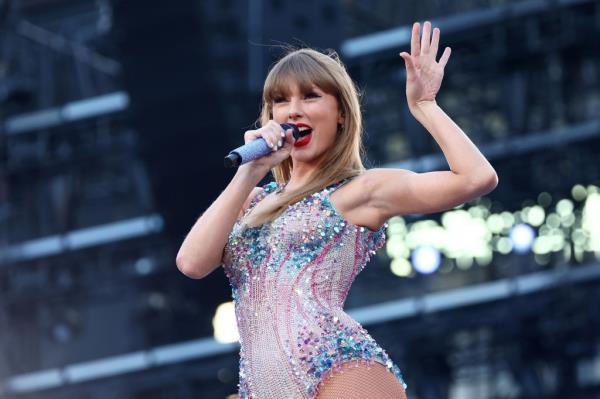 Taylor Swift performs at Melbourne Cricket Ground on February 16, 2024.