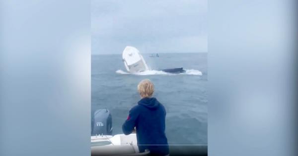 The fishermen from the boat were rescued by nearby boaters.