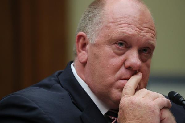 Former Acting Director of ICE, Tom Homan, testifying during a House Oversight and Reform Subcommittee hearing in Washington, U.S. in September 2019