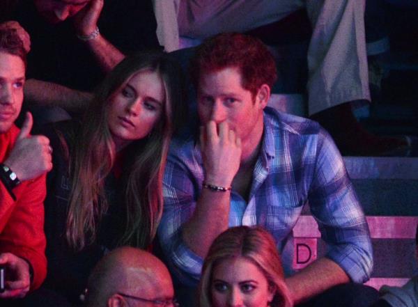 Cressida Bo<em></em>nas and Prince Harry attend We Day UK, a charity event to bring young people together at Wembley Arena on March 7, 2014.