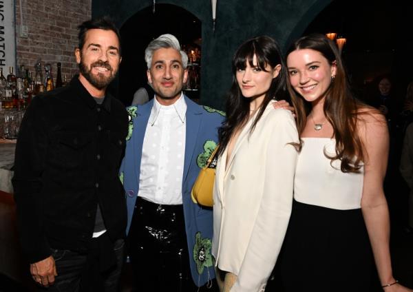 Justin Theroux, Tan France, Louisa Jacobson and Nicole Brydon Bloom attend a Netflix event at Zero Bond on February 27, 2023 in New York City. 