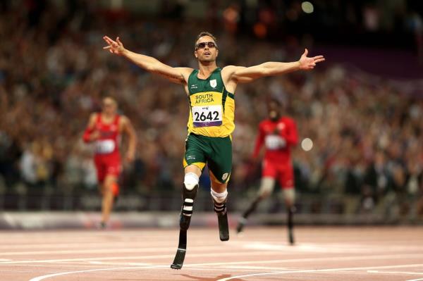 Oscar Pistorius at the Lo<em></em>ndon 2012 Paralympic Games.
