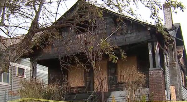 The burnt house.
