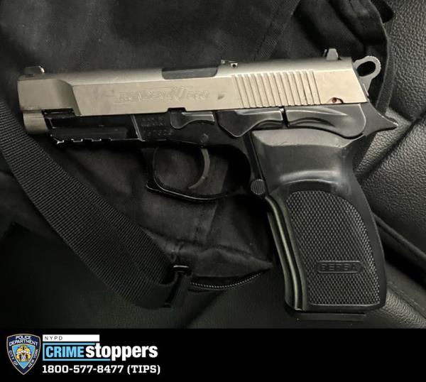 The NYPD provided a photo of a gun recovered at the scene. 