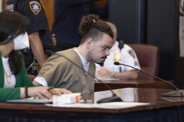 Hayden Espinosa appeared at his arraignment in Manhattan Supreme Court Friday.