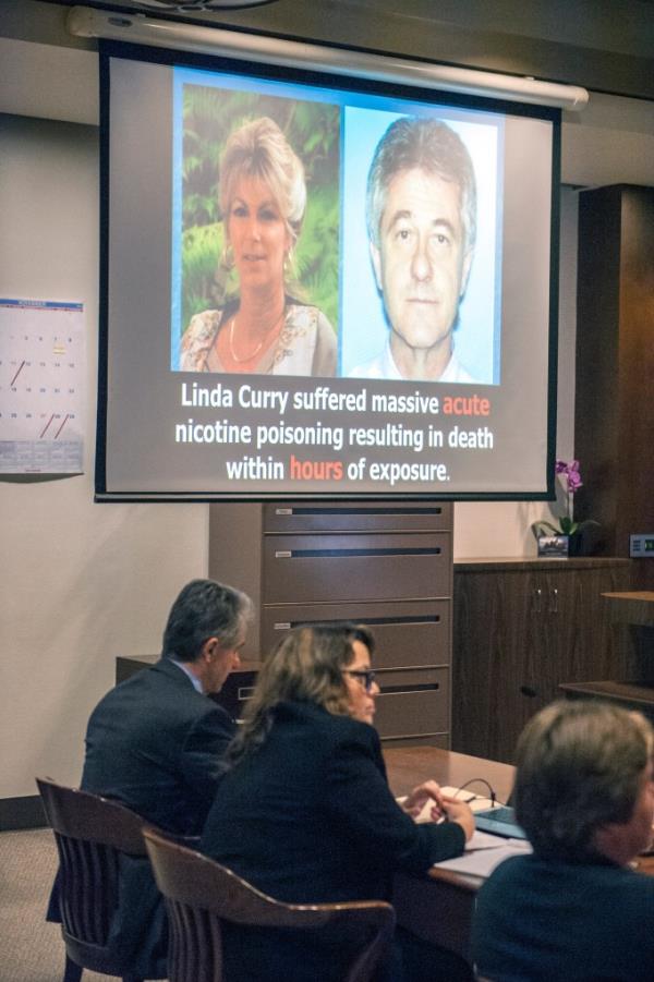 A side shown to the jury during the Paul Curry murder trial in September 2014.