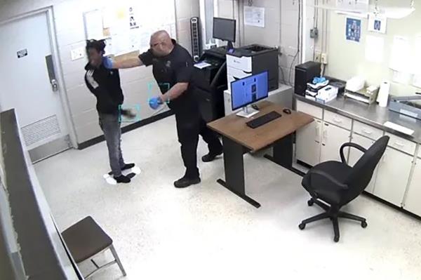 Surveillance footage shows the initial punch.