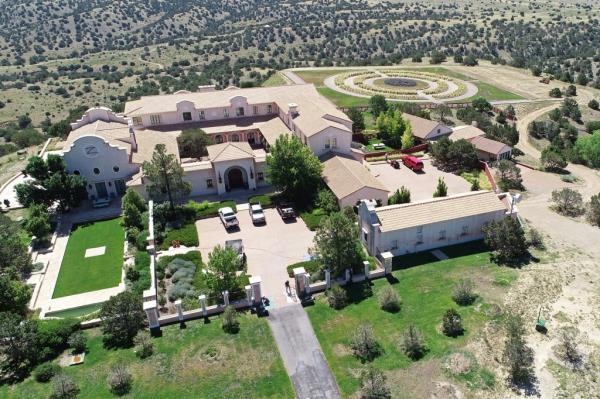 An aerial shot of the property.