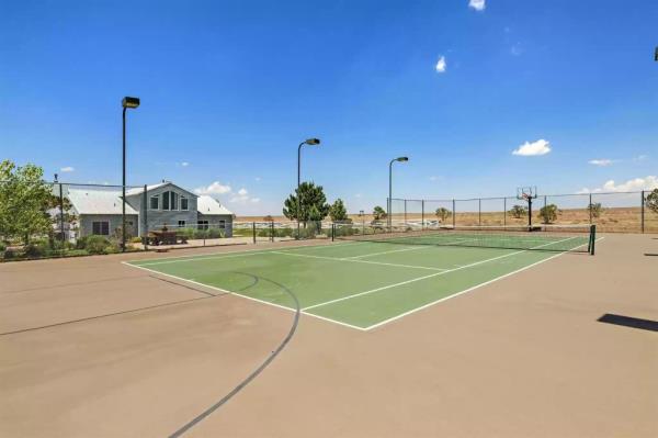 A tennis court.