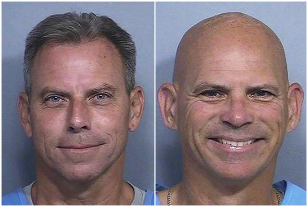 Booking photos provided by the California Department of Corrections shows Erik Menendez, left, and Lyle Menendez.