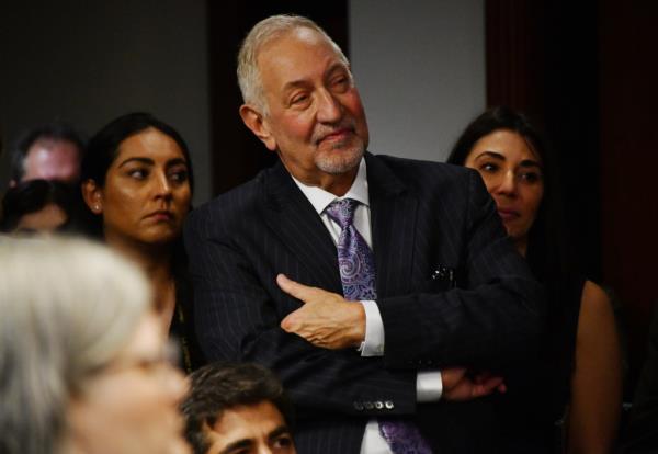 Members of the Menendez Family and the Los Angeles District Attorney's office hold a press co<em></em>nference to announce the resentencing recommendation for Erik and Lyle Menendez for the murder of their parents 30 years ago.