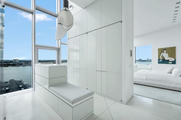 The expansive dressing room.