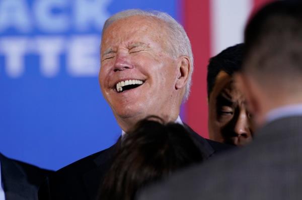 Joe Biden laughing