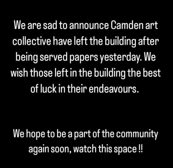 Camden Art Collective's statement