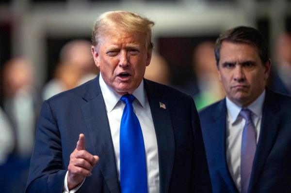 Former President Do<em></em>nald Trump called his Manhattan hush mo<em></em>ney trial 