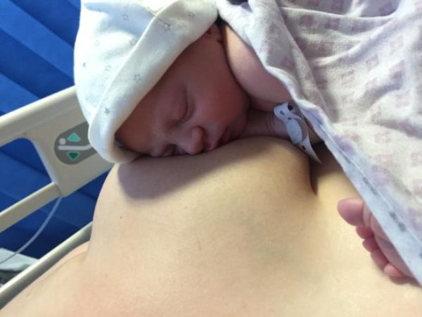 Emma Winwood with her newborn son Harry. Just moments after this pic was taken he suffered a massive stroke 