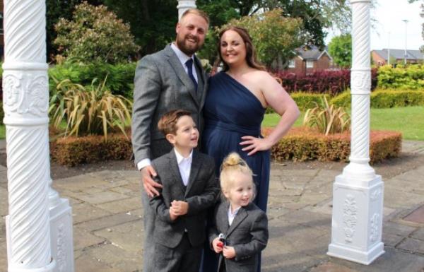 Emma and Luke Winwood with sons Harry, left, and Arthur, right 