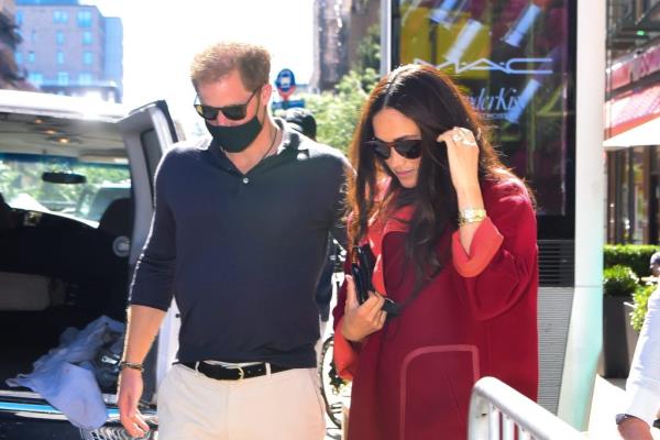 Prince Harry and Meghan Markle visit New York City in 2021.
