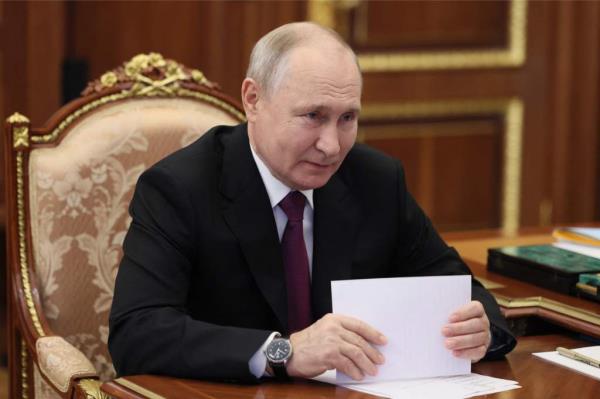 Russia's President Vladimir Putin attends a meeting with Chechen leader Ramzan Kadyrov in Moscow on Sep. 28, 2023. 