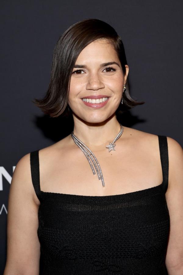 America Ferrera, wearing CHANEL, attends the CHANEL Dinner to celebrate the Watches & Fine Jewelry Fifth Avenue Flagship Boutique Opening on February 07, 2024 in New York City.