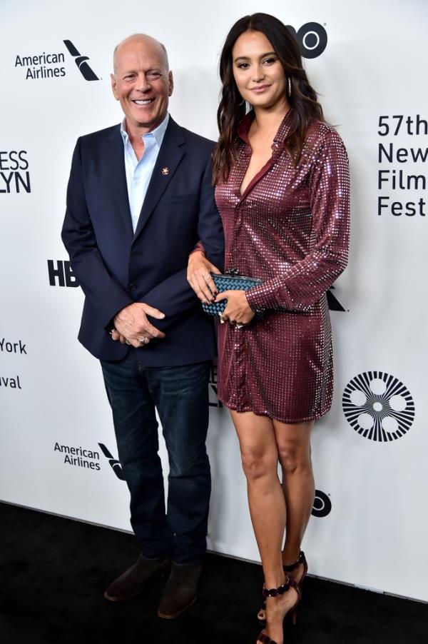 Bruce Willis with his wife, Emma. 