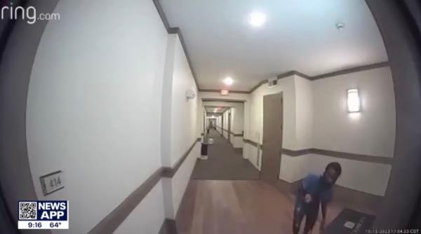 An intruder was caught on a ring camera breaking into a Houston woman's home on Oct. 14, 2023.
