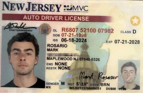 One of Mangione's fake IDs police say he used in New York City before the shooting.