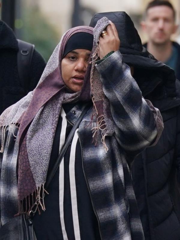 Amina Noor arrives at the Old Bailey, central London, wher<em></em>e she is charged with assisting a non-UK person to mutilate a girl's genitalia while outside the UK, co<em></em>ntrary the FGM Act of 2003. Ms Noor, 39, pleaded not guilty to the offence dating back 16 years to when the alleged victim was aged four. Picture date: Wednesday October 25, 2023. PA Photo. See PA story COURTS FGM. Photo credit should read: Lucy North/PA Wire