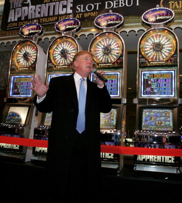 Long before he was president, Do<em></em>nald Trump (here in 1986) tried his hand at the gambling business with hotels such as the Taj Mahal Atlantic City -- the effort did not turn out well.