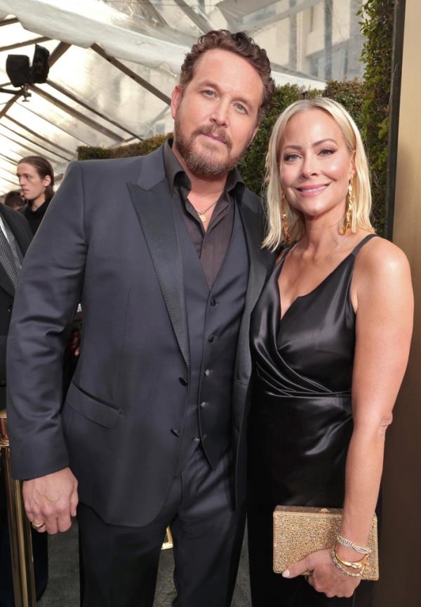 Cole Hauser and his wife Cynthia Daniel at the 2023 Golden Globe Awards