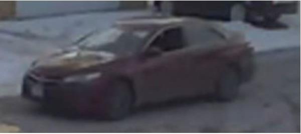 Romeo Nance, 23, is driving a red Toyota Camry with Illinois plate number Q730412