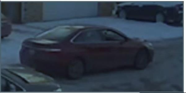 Romeo Nance, 23, is driving a red Toyota Camry with Illinois plate number Q730412