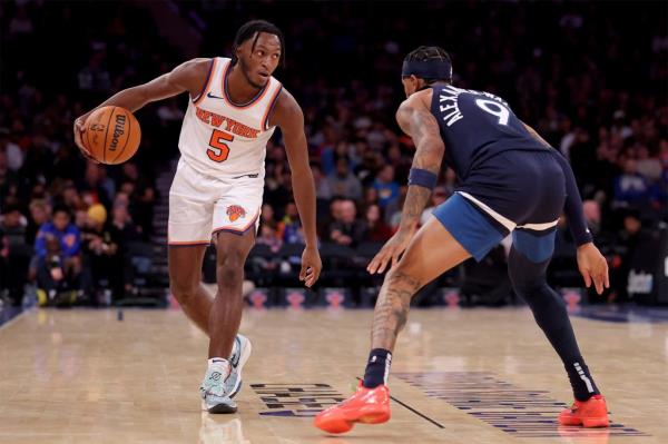 Immanuel Quickley, pictured during the Knicks' preseason, was a first-round pick in the 2020 NBA Draft.