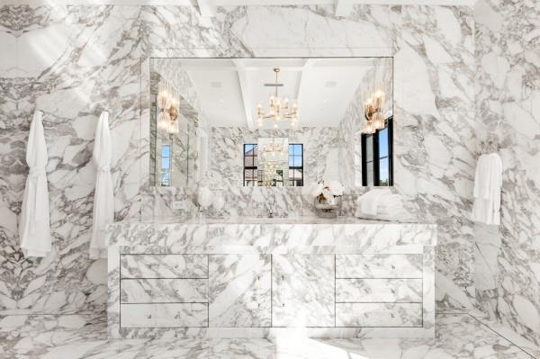 The home boasts stylish touches throughout.