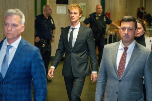 Daniel Penny leaves for the day after no verdict in his trial. Photos by Steven Hirsch