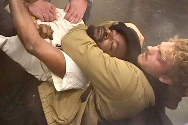 Daniel Penny, choking Jordan Neely video grab.