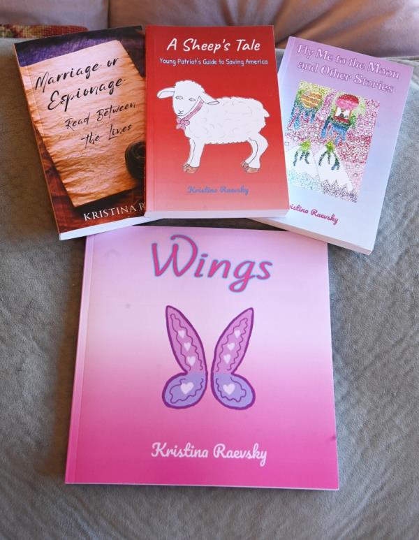 Fourteen-year-old Kristina Raevsky's self-published books