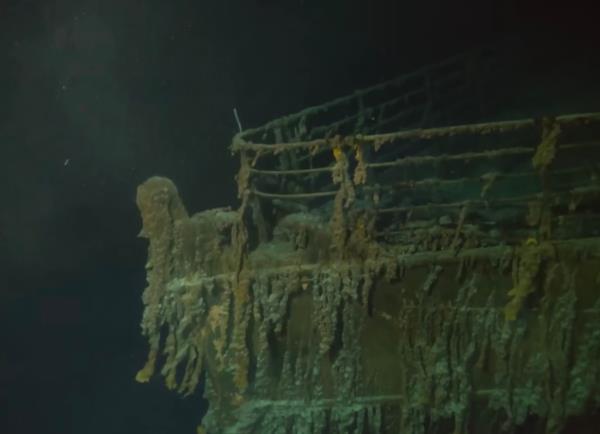 The submarine takes people to see the site of the famous Titanic shipwreck. 