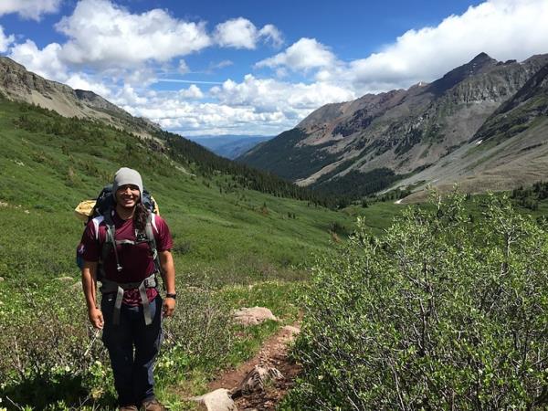 Gabriel Trujillo on a mountain trek